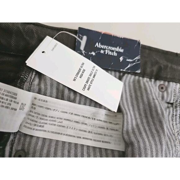 Abercrombie & Fitch ~Woman 37/24S~Brown Ultra High Rise Straight Jean Curve Love - Picture 13 of 16